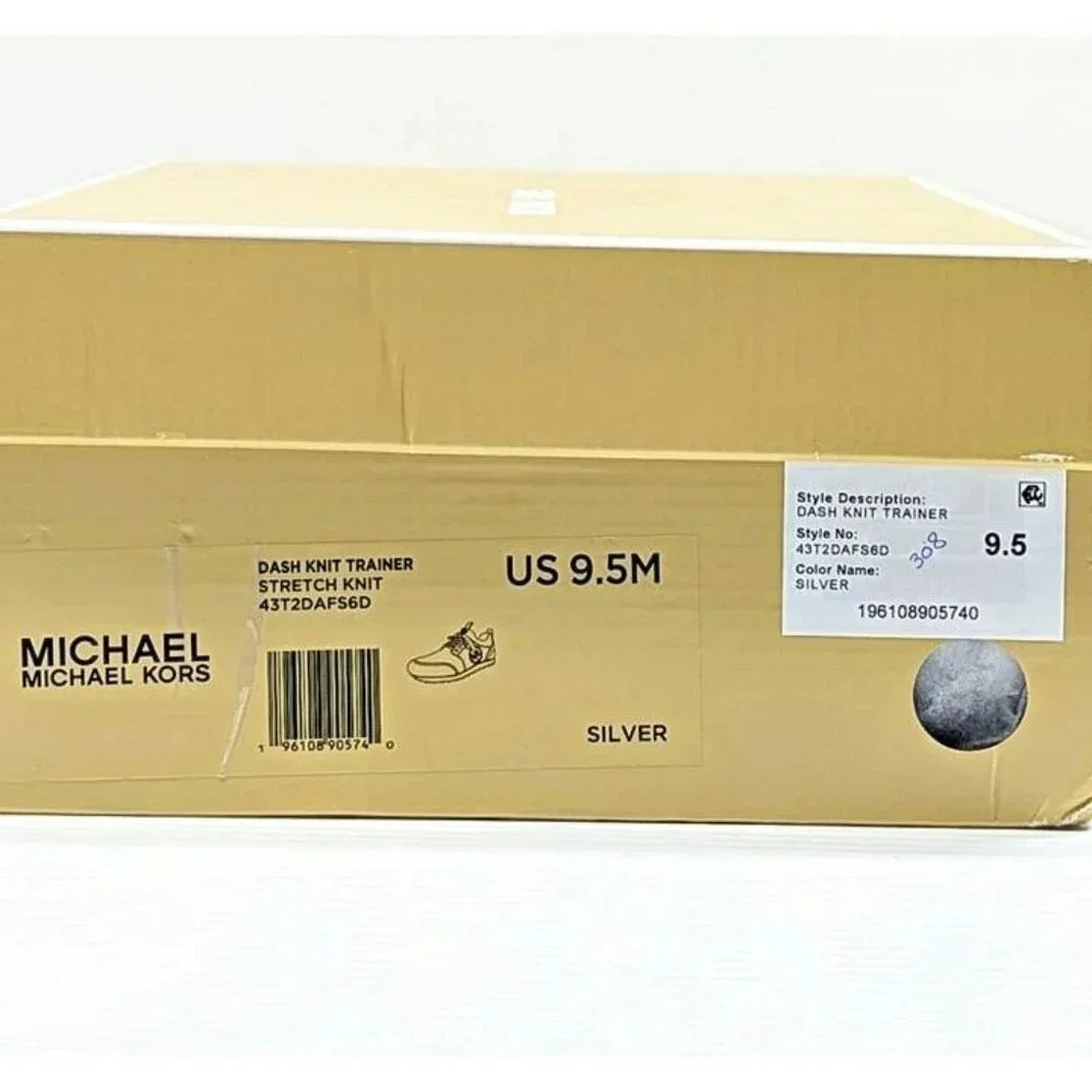 Michael Kors Women's Dash Knit Trainer Sneakers Silver Size 9.5 M (MSRP $165) - Picture 9 of 9